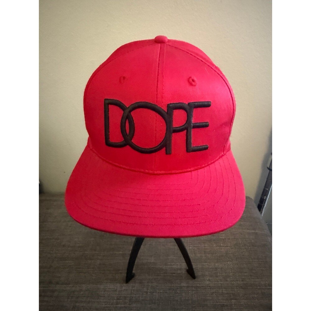 Men’s DOPE Slang Red/Black Adjustable Snapback Embroidered Hat